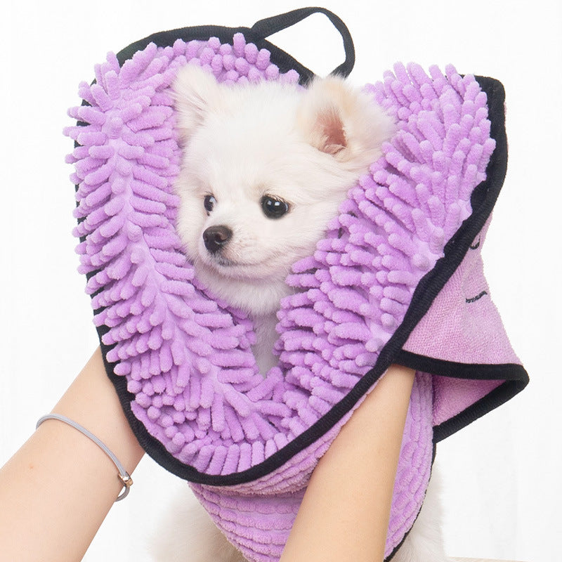 Microfiber pet bath towel quick-dry drying robe — view 5